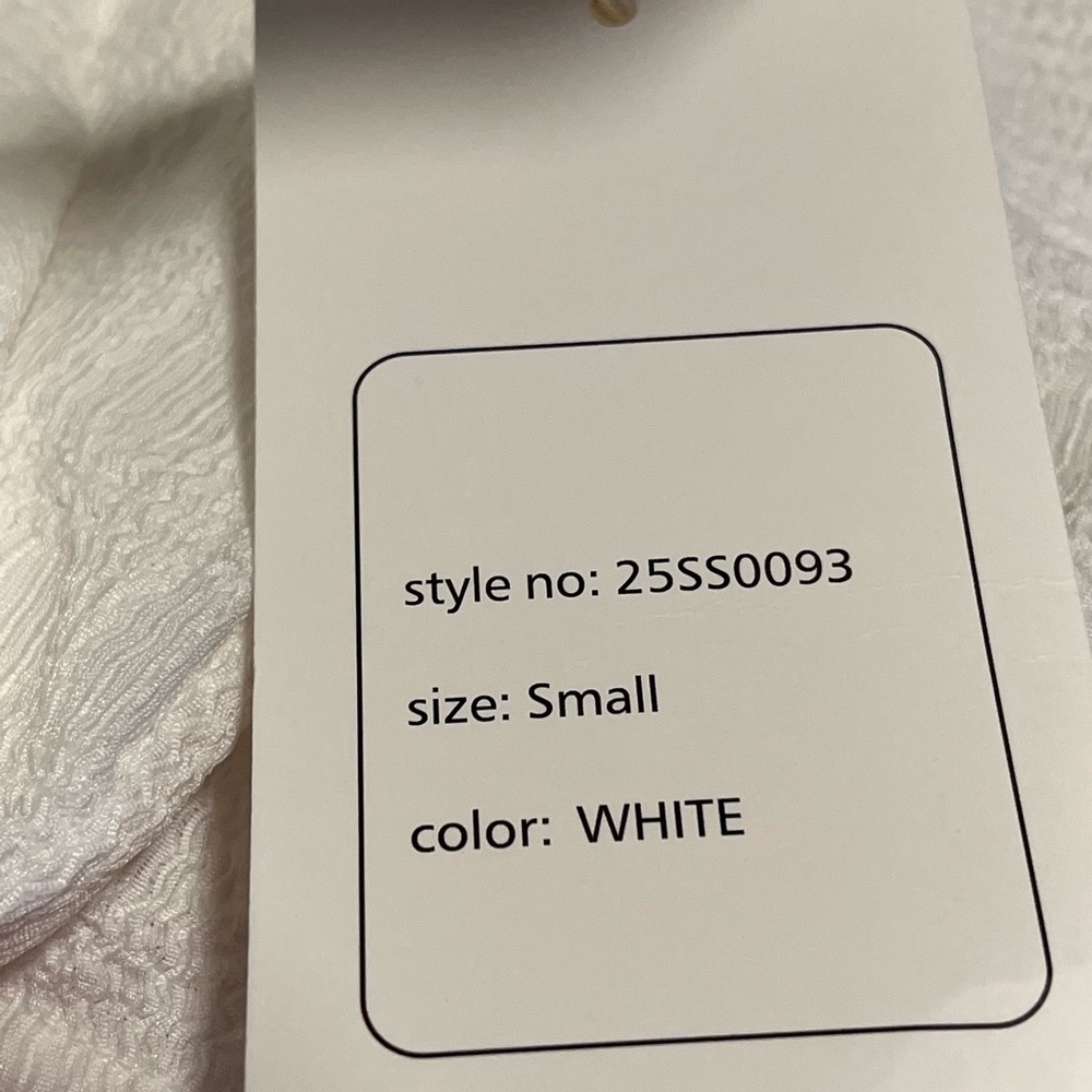 Cocobleu NY Cottagecore Button, Short Sleeve Top, Ruffled Collar, Sz S, White - Picture 6 of 9